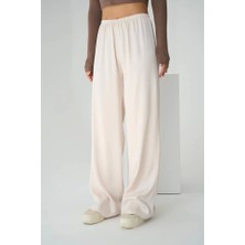 Defy Moda Lastikli Pantolon - Bej