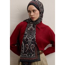 Fresh Siyah Elegant Desen Şal