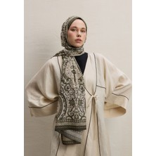 Fresh Haki Elegant Desen Şal