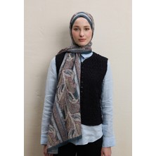 Fresh Mavi Paısley Elegance Desen Şal