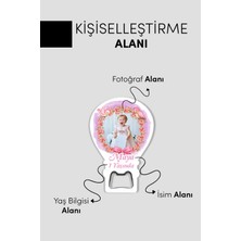 Giftcrea Kişiye Özel Fotoğraf Baskılı ve  Açacaklı Balon Magnet – Yeni Doğan ,6 Ay ,1 Yaş Bebek Hediyesi