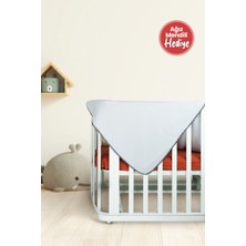 Hafy Baby %100 Pamuk Organik 4 Katlı Müslin Battaniye 80X110 Çoban Dikiş Detaylı