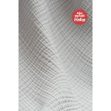 Hafy Baby %100 Pamuk Organik 4 Katlı Müslin Battaniye 80X110 Çoban Dikiş Detaylı