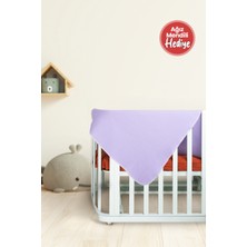 Hafy Baby Pamuklu Lila Çoban Dikiş Detaylı 4 Katlı Müslin Battaniye