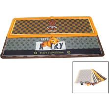 Dikdörtgen Renkli Desenli - Resimli Su Emici - Sihirli Banyo Paspası Elastik 116 x 37.5 cm