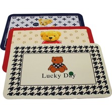Dikdörtgen Su Emici - Sihirli Banyo Paspası Renkli Desenli - Resimli Elastik  57 x 37.5 cm