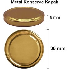 Mcreative 250 ml Metal Kapaklı Meyve Suyu, Meşrubat, Limonata Şişesi 250 cc Cam Şişe 6 Adet (Altın/gold)