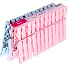 Mcreative 24'lü Plastik Mandal Çamaşır Asma Mandalı Iz Bırakmaz Ekstra Dayanıklı