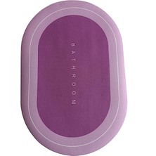 Mcreative Banyo Paspası Deri Taban Kaydırmaz Banyo Paspası (60 * 40) (Lila)