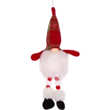 Mcreative Yılbaşı Süsü Noel Baba Figürü Işıklı Kırmızı-Beyaz 8 x 27  cm .