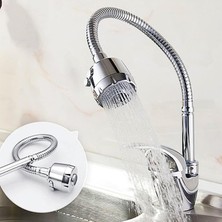 Mcreative Hareketli Dönebilen Hortumlu Musluk Ucu Iki Fonksiyonlu Su Tasarruflu ve Esnek Tasarım Modern Kullanım