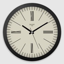 Mcreative Premium Serisi Roma Rakamlı Modern Kadranlı Duvar Saati 35  cm  Siyah
