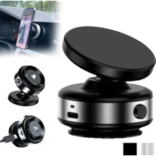 Vakumlu 360 Derece Dönen Araç Içi Telefon Tutucu Cama Torpido Üstü Kilitli Şarjlı Vakum Sayesin Çok Güçlü Manyetik Tutucu Iphone 12-16 Pro Max Telefon Tutucu Elektronik Oynar Başlıklı