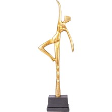 Metal Biblo Balet Gold-Siyah 11,5 x 7 x 35  cm .