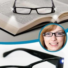 Mcreative Kitap Okuma,bebek Gece Lamba Gözlüğü LED Işıklı Aydınlatıcı Gözlük Karanlıkta Kitap Okurken Veya Karanlıkta Çalışırken Size Yardımcı Olacak Gözlük Şeklinde Iki Ledli Lamba