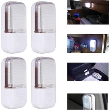 Mcreative 4 Adet Otomatik Manyetik Sensörlü 1W 10LM LED Lamba, Dolap Içi, Araç Içi, Çok Amaçlı Aydınlatma, Pilli - Piller Dahildir