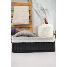 Mcreative Bambu Çok Amaçlı Saklama Kutusu Düzenleyici Orta Boy Organizer Siyah 29 x 19 x 10  cm  - CL-6006-5