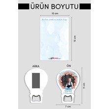 Giftcrea Özelleştirilebilir Fotoğraf Baskılı ve Açacaklı Balon Magnet – Yeni Doğan ,6 Ay,1 Yaş Bebek Hediyesi