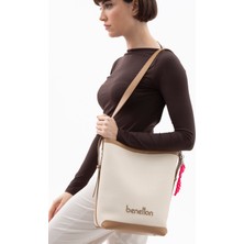 Benetton Kadın Kol Çantası Bej BNT1528