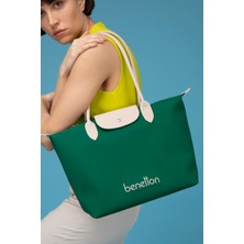 United Colors Of Benetton Kadın Kol Çantası Zümrüt-Bej BNT1611