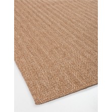 SRZ-0503 Jüt Tabanlı Hasır Dokuma Örme Bohem Antialerjik Halı Kilim Balık Sırtı