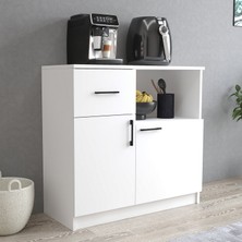 Tanmob MTD0301 Inci 90  cm  Kapaklı Çekmeceli Alt Mutfak Dolabı Beyaz