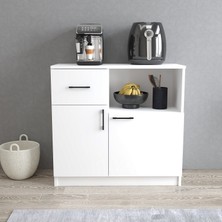 Tanmob MTD0301 Inci 90  cm  Kapaklı Çekmeceli Alt Mutfak Dolabı Beyaz