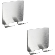 Microcase Çok Amaçlı Mutfak Banyo Vb Alanlar Için Metal Havlu Bornoz Askılık Kanca 2 Adet - AL4962