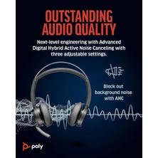 Poly Voyager Focus 2 Uc Kablosuz Kulaklık