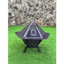Ayme Outdoorium Ateş Çukuru- Taşınabilir Boy-Bahçe Şöminesi-Kamp Ateşi-Odun, Kömür Yakıtlı