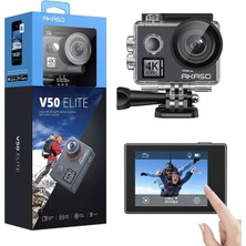 Akaso V50 Elite 4K60FPS Dokunmatik Ekran Wifi Su Geçirmez Aksiyon Kamerası 64GB Microsd Card Içermez