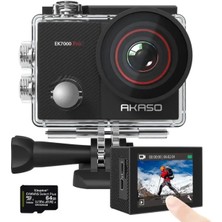 Akaso EK7000 Pro 4K Dokunmatik Ekran Sualtı Aksiyon Kamerası With 64GB Microsd Card