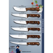 SÜRMENOX Sürmene Serisi Mutfak Bıçak Seti Et Ekmek Sebze Salata Fileto Bıçağı 6 Lı Set Kahverengi (MFT-028)