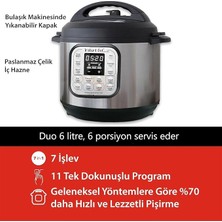 Instant Pot Duo 7'si 1 Arada Akıllı Pişirici, 5.7 L, Düdüklü Tencere, Yumuşak Pişirici, Pilav Pişirici, Sote Tavası, Yoğurt Hazırlayıcı, Buharlı Pişirici ve Yemek Isıtıcısı, Siyah/paslanmaz Çelik