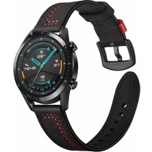 ZORE ​​galaxy Watch 46MM (22MM) Uyumlu Krd-19 Deri Kordon Zore - SIYAH-8682314022569-NOİR39315