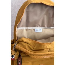 Nemo Bags Sarı Orta Boy Okul Çantası Laptop ve Seyahat Sırt Çantası Su Geçirmez Ayıcık Anahtarlık Hediyeli