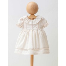 Kız 6/24 Ay Çiçek Baskılı Yakalı Elbise