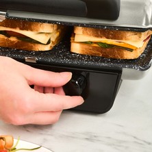 Karaca Crust Grill Toast Izgara ve Tost Makinesi 6 Dilim Mat Krem
