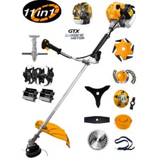 Wacker Pro Alman WX-F80 11 In 1 Ful Set Yan Tipi Benzinli Tırpan + Toprak Eşeleme + Akrobat Çapa Roket Başlık