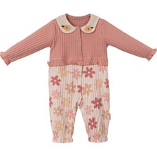 Kız 9/18 Ay Furuna Yaka Çiçek Nakışlı Özgün Tulum