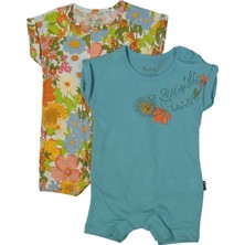 Kız 6/18 Ay Büyük Çiçekli 2li Tulum