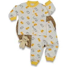 Unisex 1/3 Yaş Raporlu Bebe Yaka Ördek Çıtçıtlı Pijama