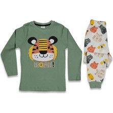 Erkek 7/10 Yaş Tıger Roar Pijama Takım