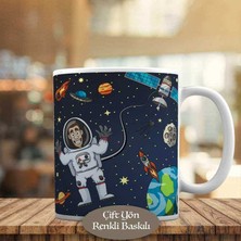 Asilmeydan Gezegenler - Uzay Aracı ve Astronot Kupa Bardak Hediyelik-4755