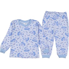 Unısex 1/3 Yaş Good Night Baskılı Pijama Takım