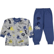 Erkek 9/18 Ay Dino Baskılı Pijama Takım