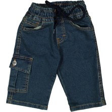 Erkek 3/7 Yaş Kargo Cep Bel Lastikli Kapri