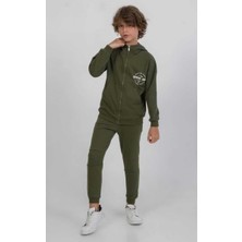 Erkek 5/8 Yaş Adventur Baskılı Fermuarlı Eşofman T