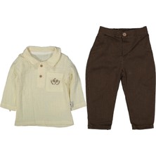 Erkek 6/18 Ay Tenis Nakışlı Organik 2li Tkm