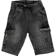 Erkek 2/5 Yaş Fermuarlı Cepli Kot Kapri